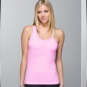 Lululemon Run: Swiftly Tech Racerback- size 4 - heathered vintage pink